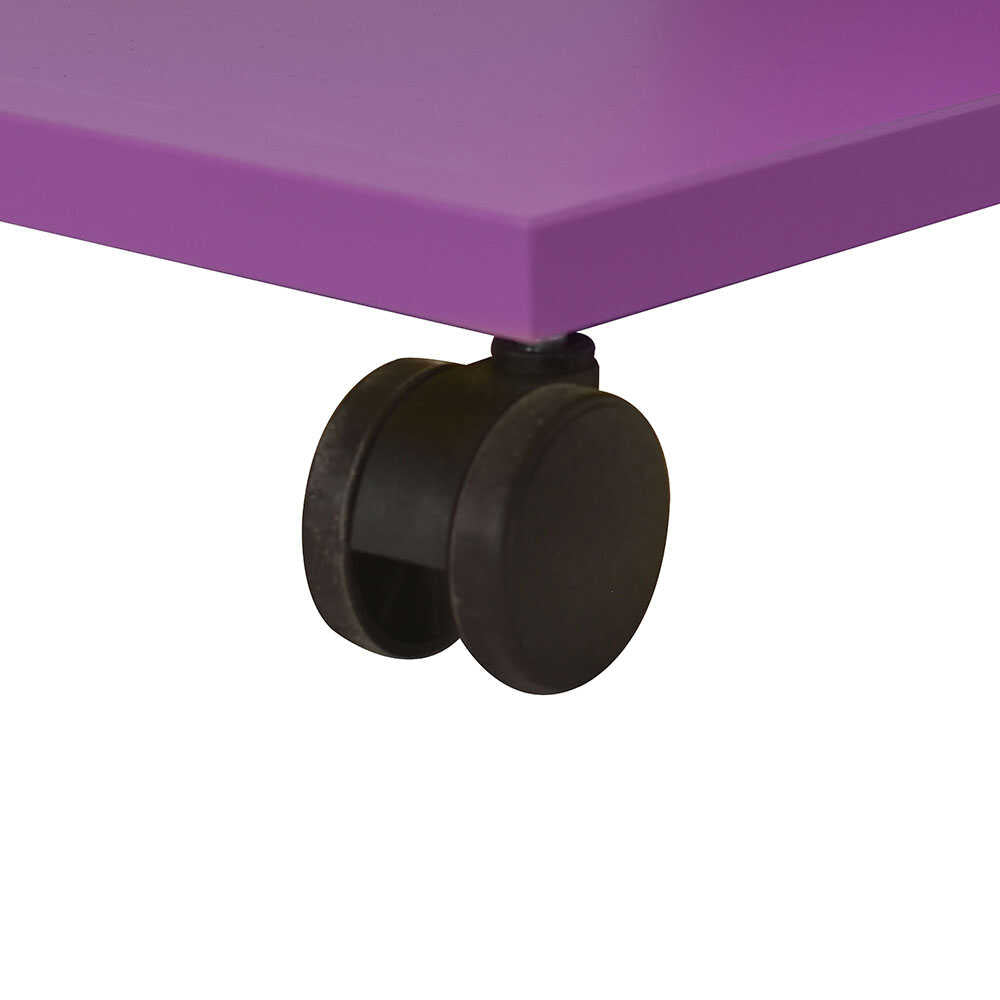 Masuta Cafea Laterala SHP-108-PP-1 Home Collection® C shape cu roti, Alb - Nuc - Stejar - Mov, 35x65x45 cm - Mov | SKU: SHP-108-PP-1, SHP-108-OO-1, SHP-108-FF-1, SHP-108-UU-1