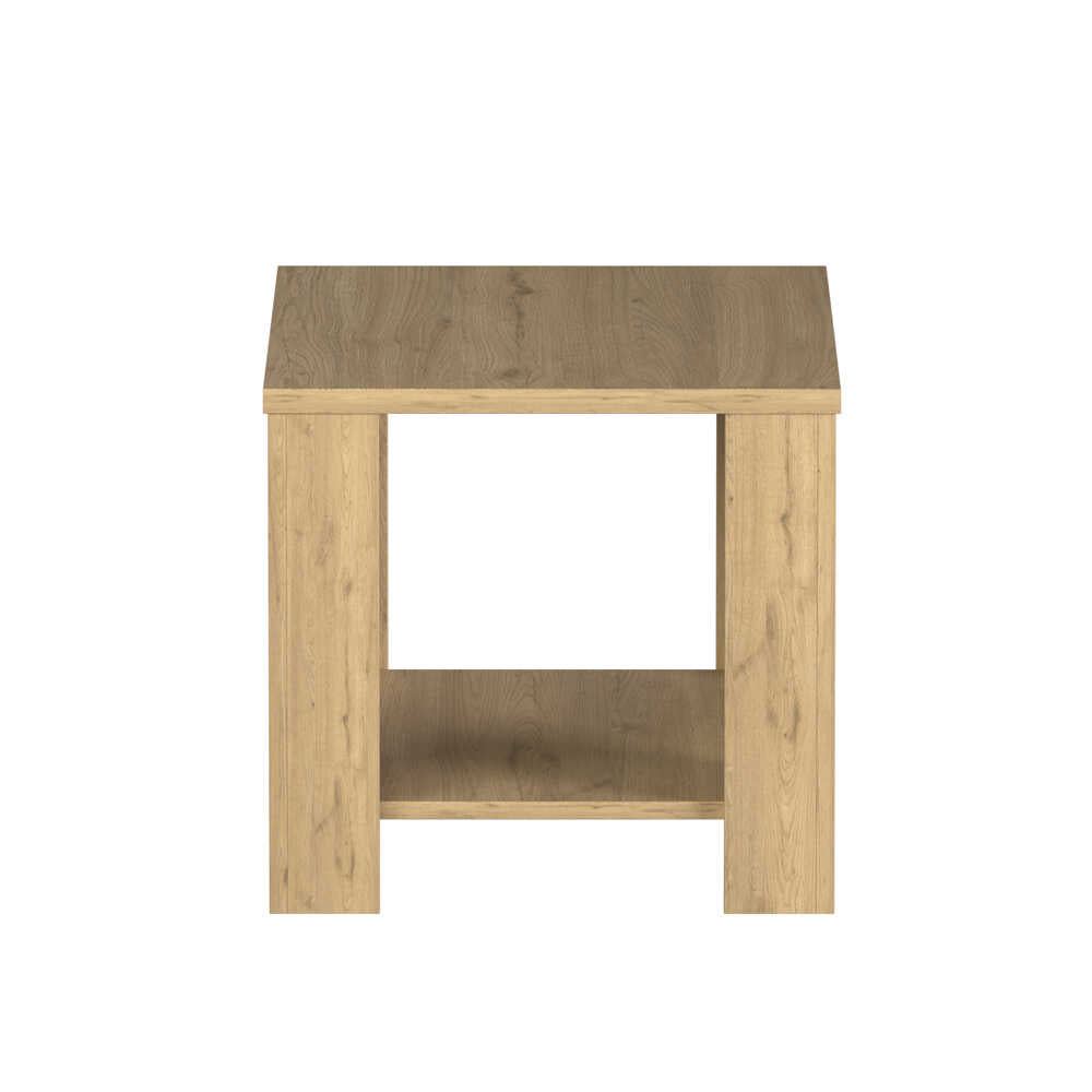 Masuta Cafea Laterala SHP-550-FF-1 Home Collection® New Line, Maro - Natur - Stejar, 50x48x50 cm - Stejar | SKU: SHP-550-FF-1