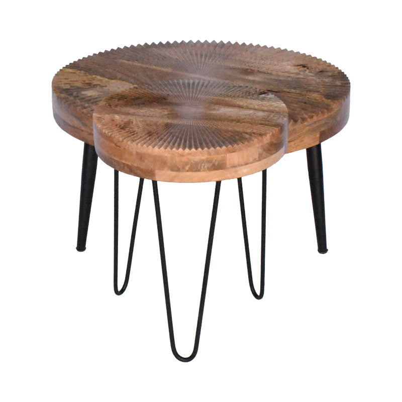 Masuta de cafea Set 2 piese, Metal, Natural
