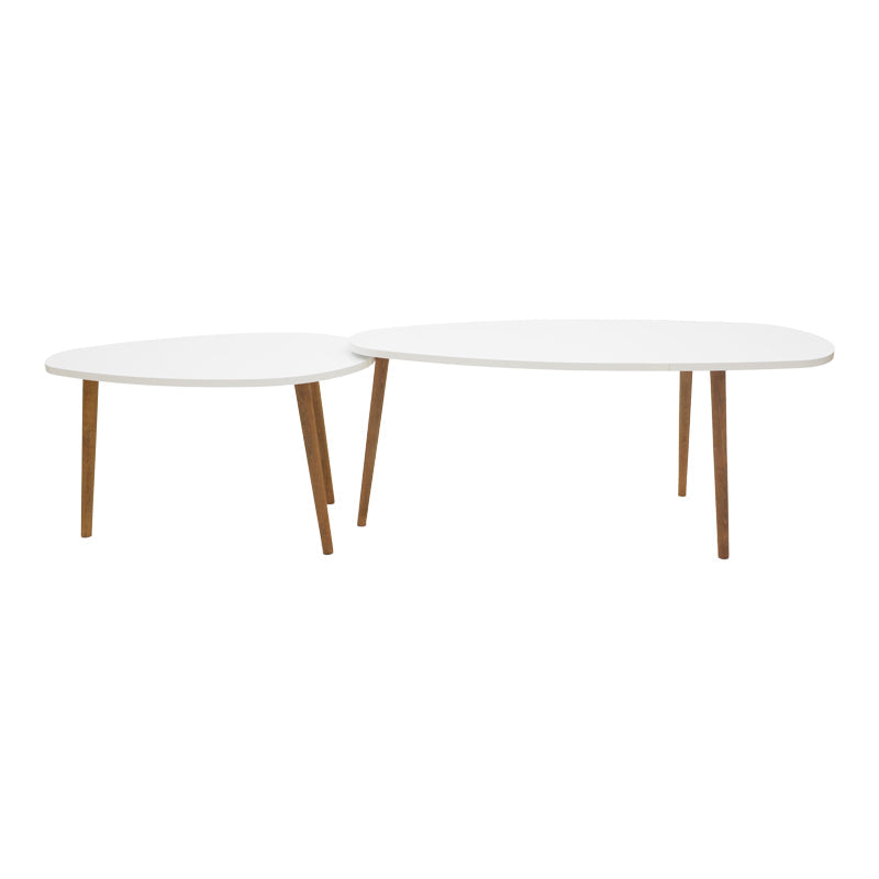 Masuta de cafea din alb-Natural Monty, 116x46x6 cm