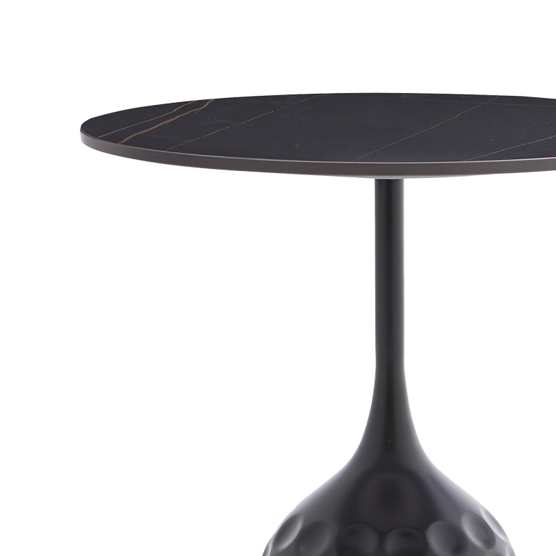 Masuta de cafea Kousien piatra sinterizata, neagra, D50x60 cm