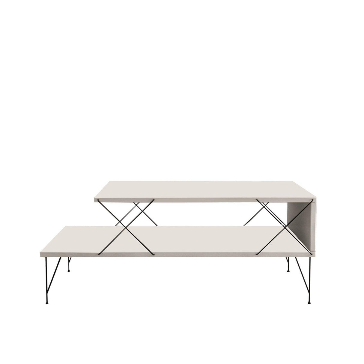 Masuta de Cafea Loire, Antracit - Alb - Stejar, 100x40x50 cm - Masuta de Cafea Loire, Antracit - Alb - Stejar, 100x40x50 cm