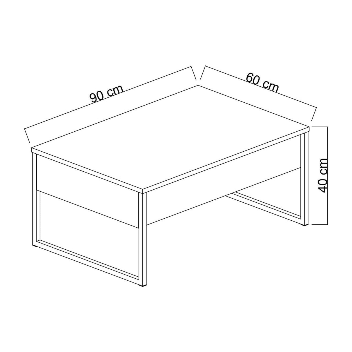 Masuta de cafea Luxe Stand Chic, Aur - Alb, 90x40x60 cm