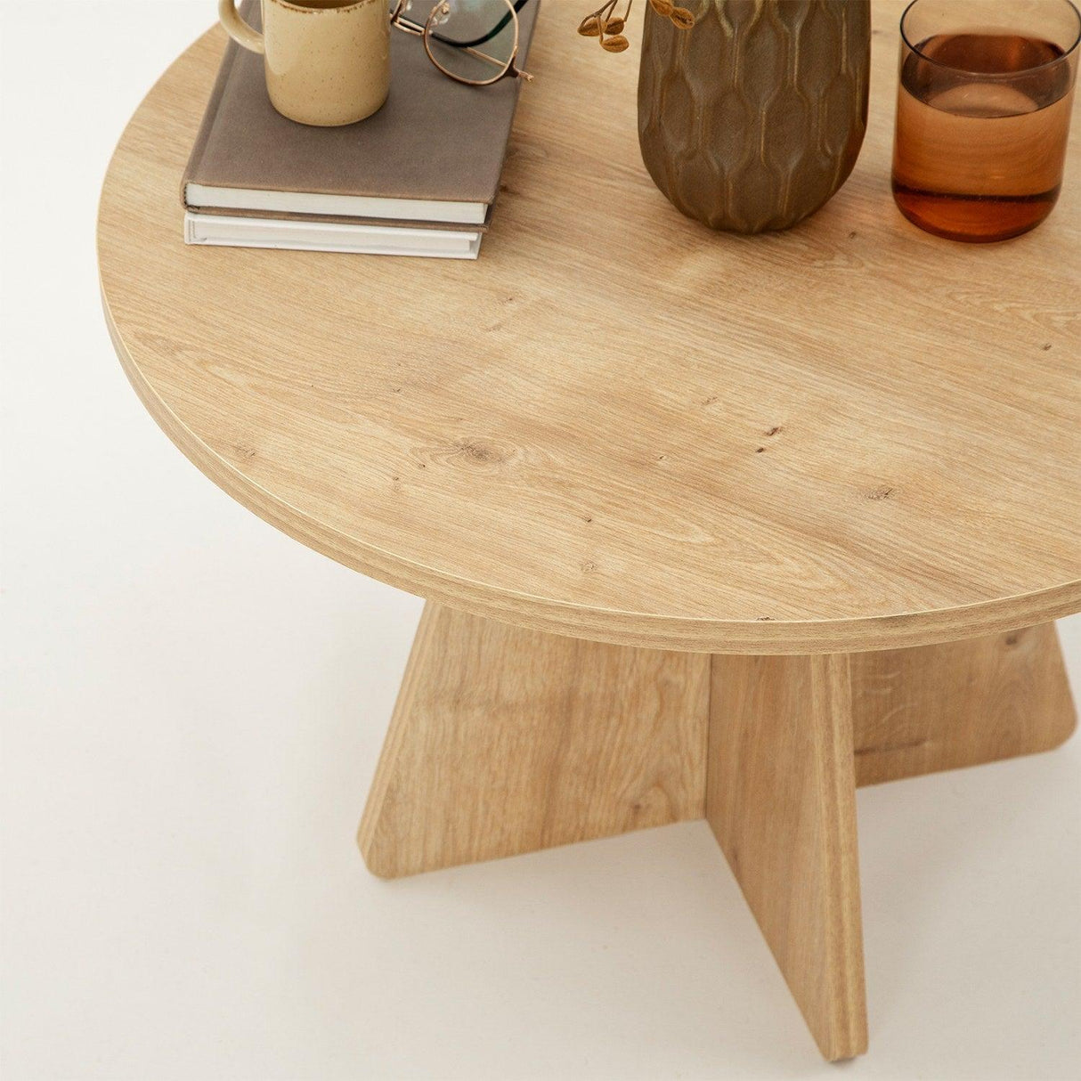 Masuta de cafea Mushroom - Living Oak, Stejar, 60x40x60 cm