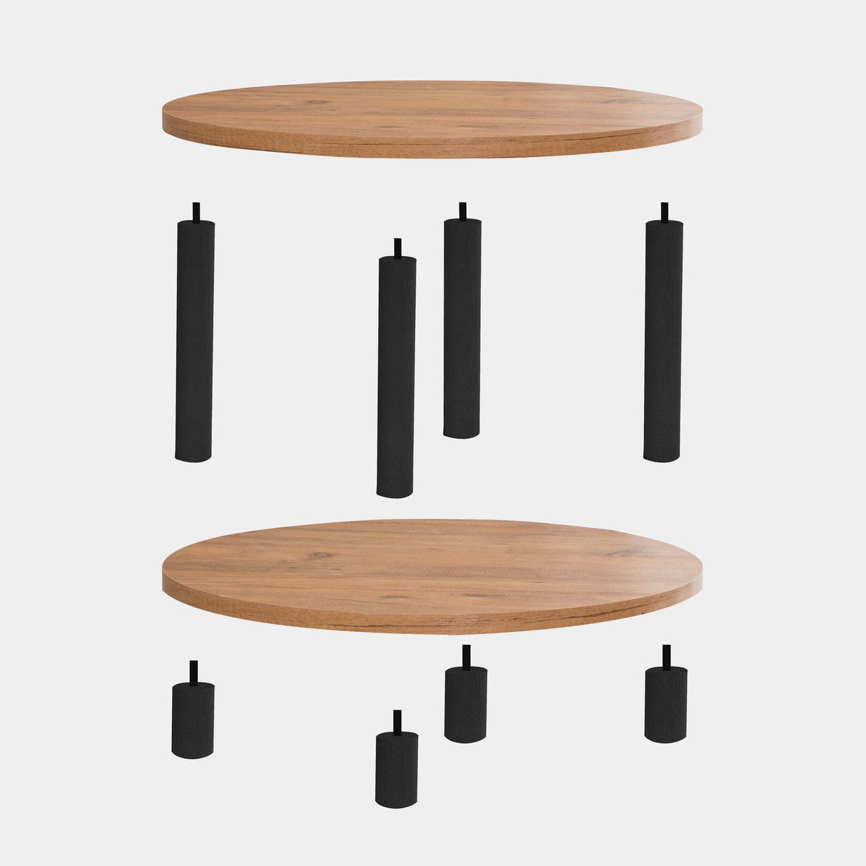 Masuta de cafea Roby - Black, Negru, 70x44x70 cm