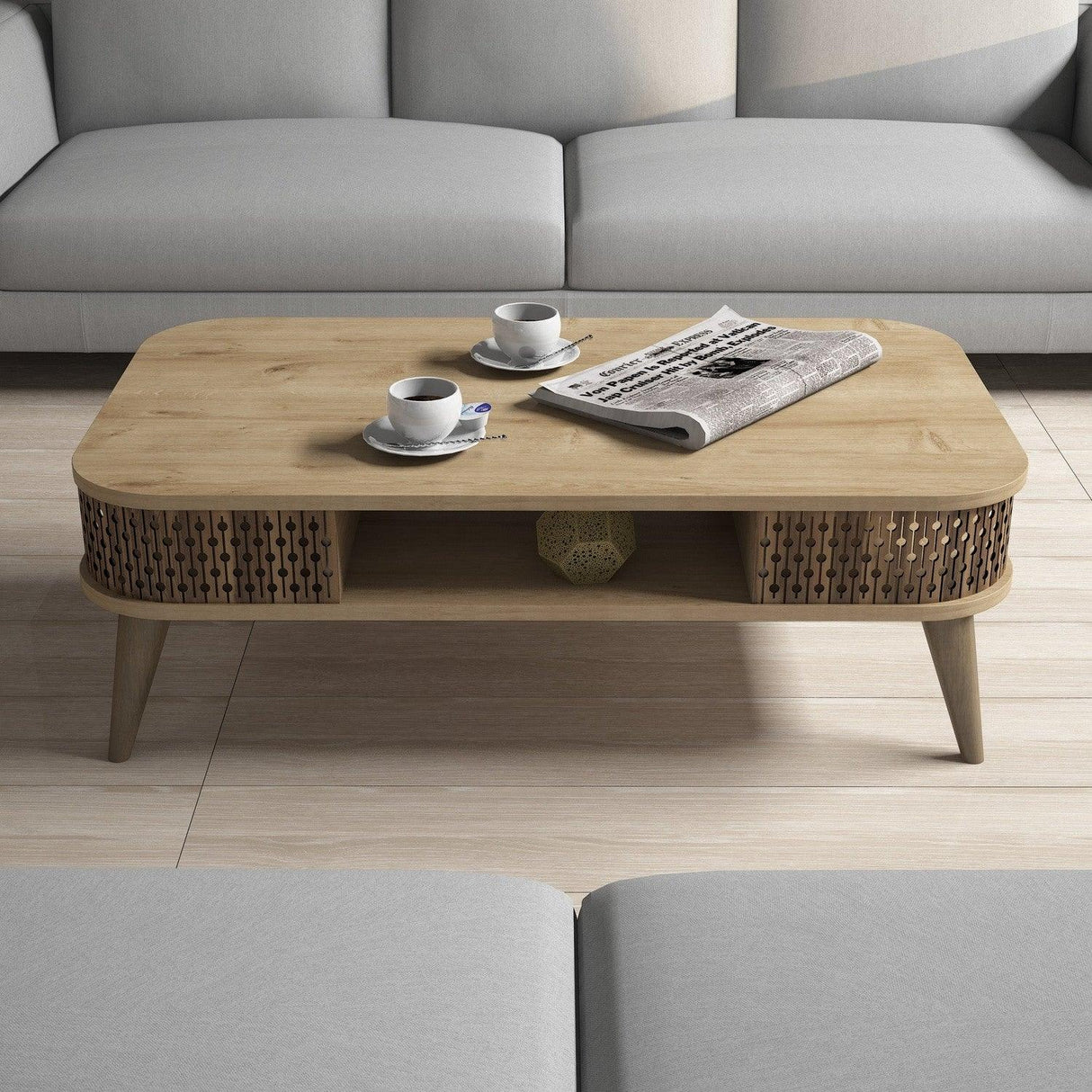 Masuta de cafea Septembrie, Stejar, 105x35x60 cm