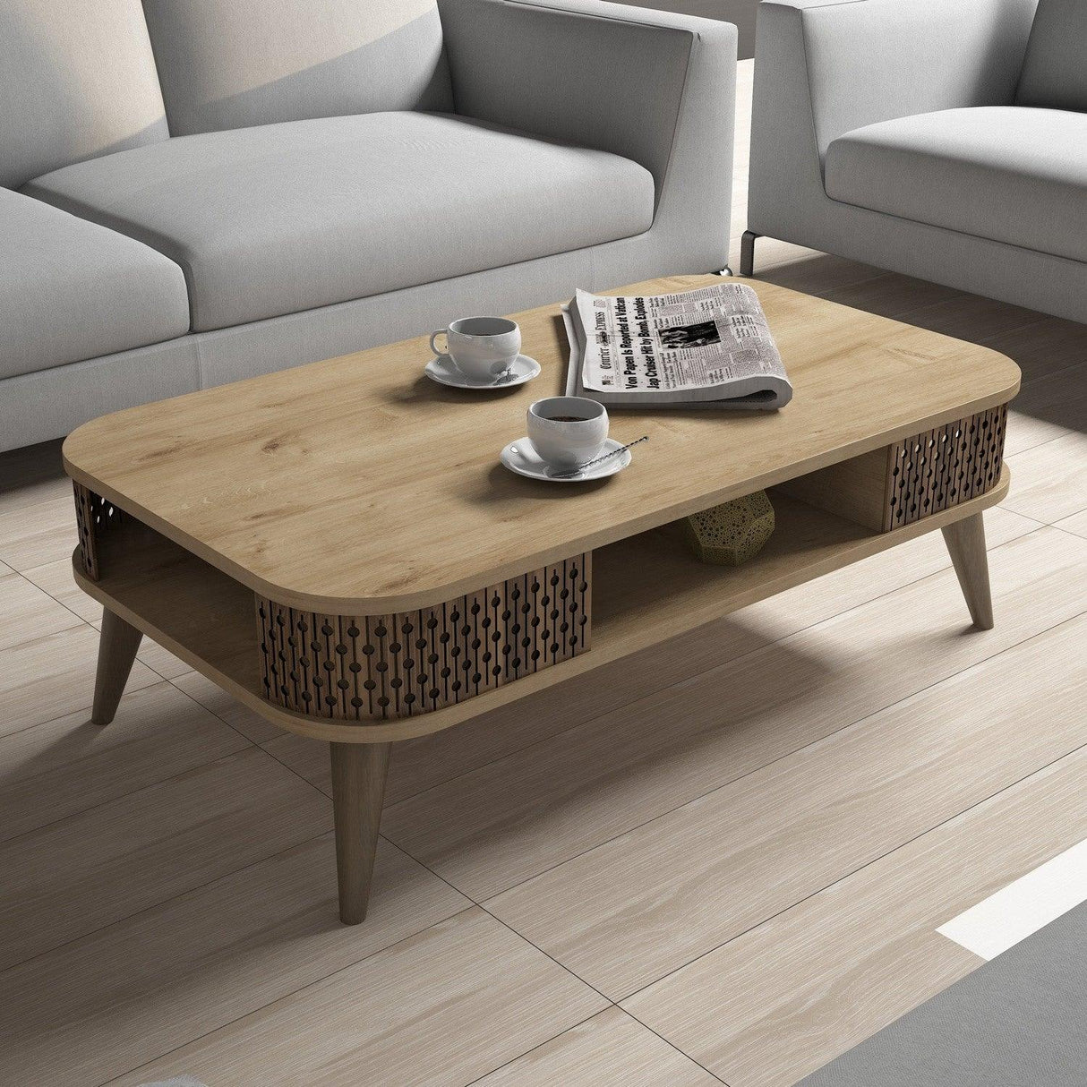 Masuta de cafea Septembrie, Stejar, 105x35x60 cm