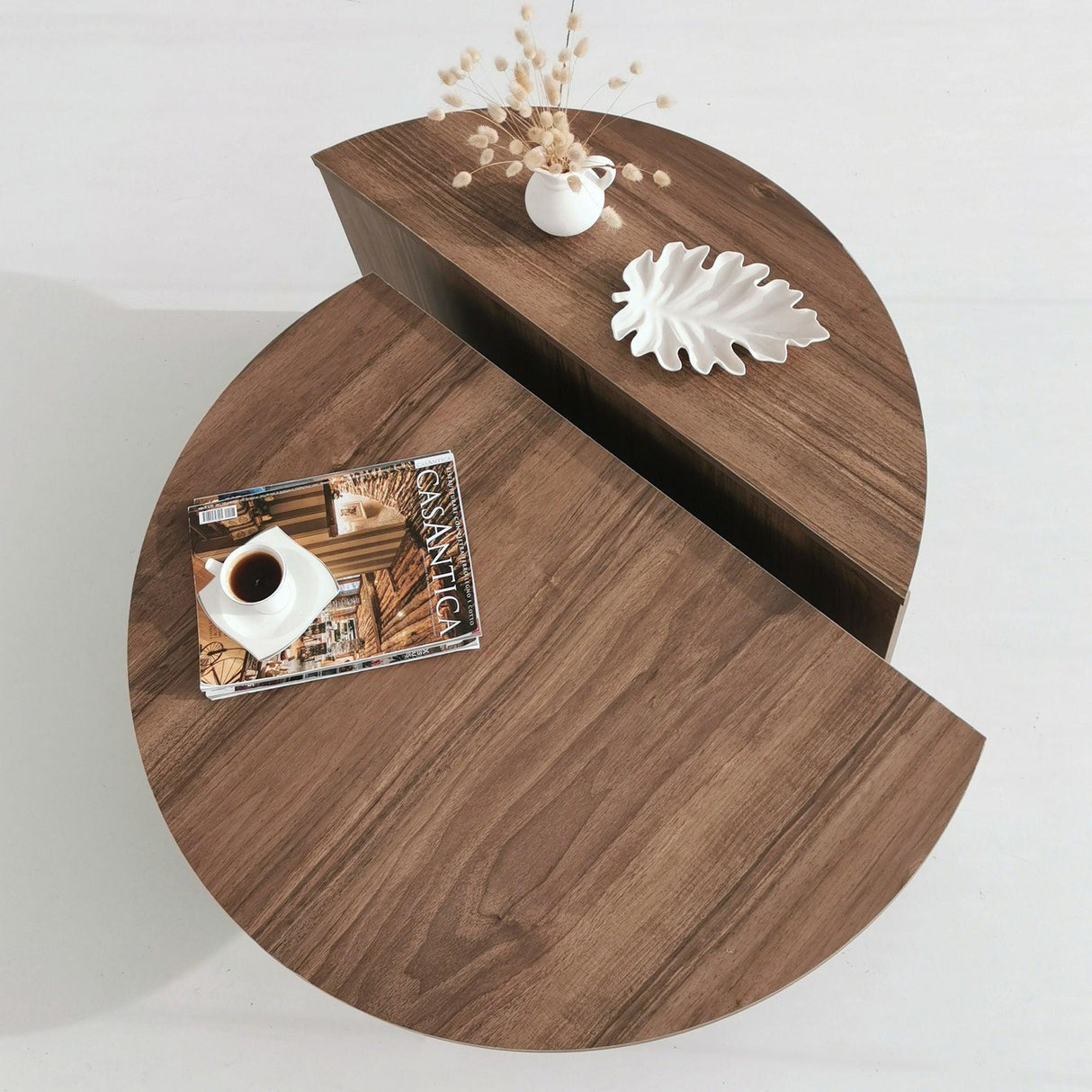 Masuta de cafea Sufragerie Podium, Stejar- Nuc, 90x60x30 cm - Nuc
