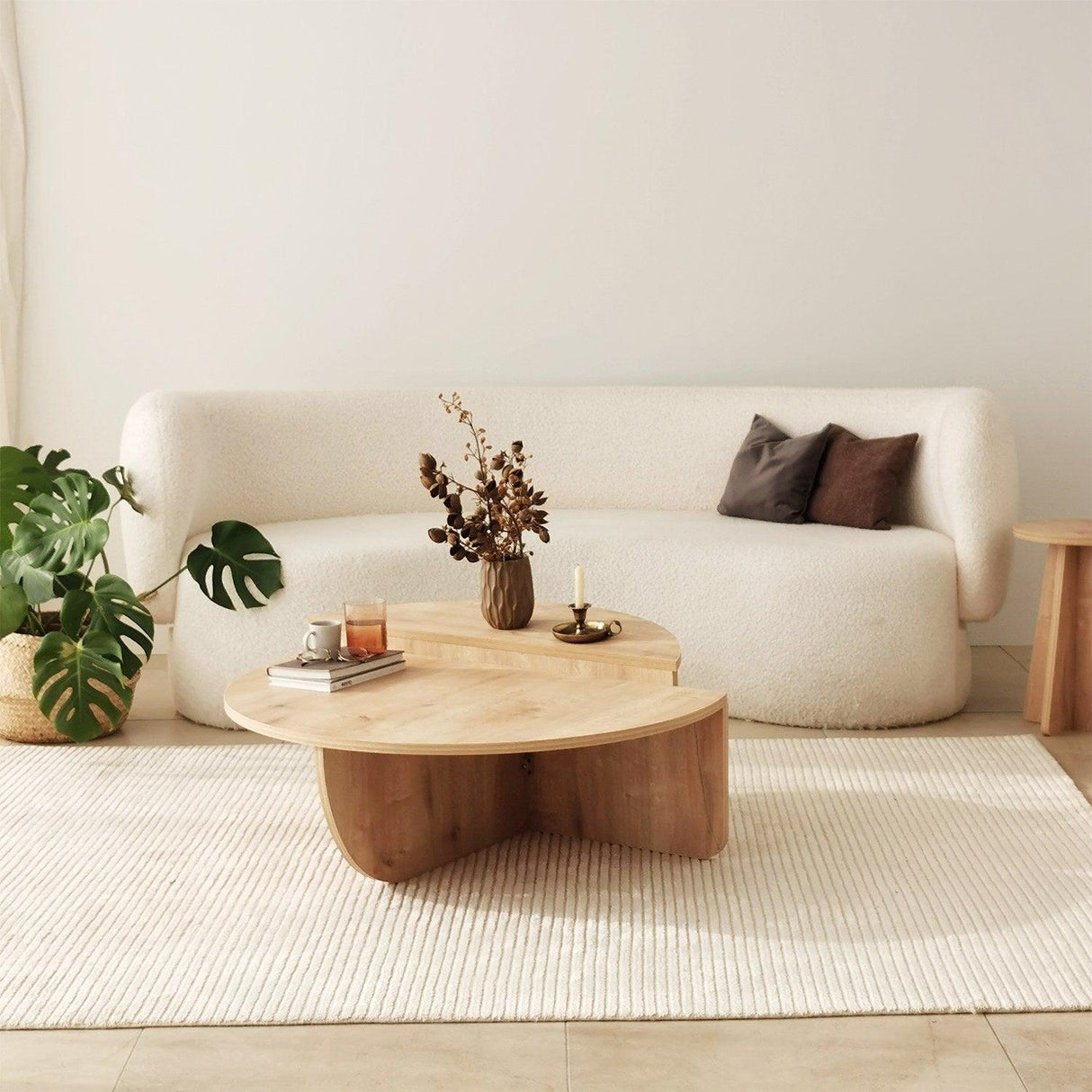 Masuta de cafea Sufragerie Podium, Stejar- Nuc, 90x60x30 cm - Stejar