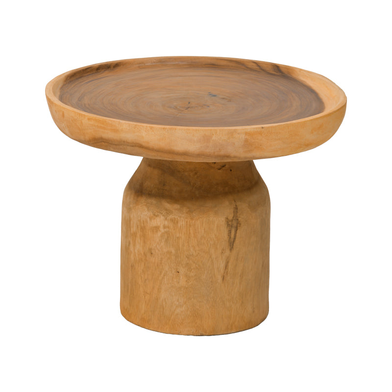 Măsuță de cafea Tobola din lemn Suar, Natural, Ø60x45 cm