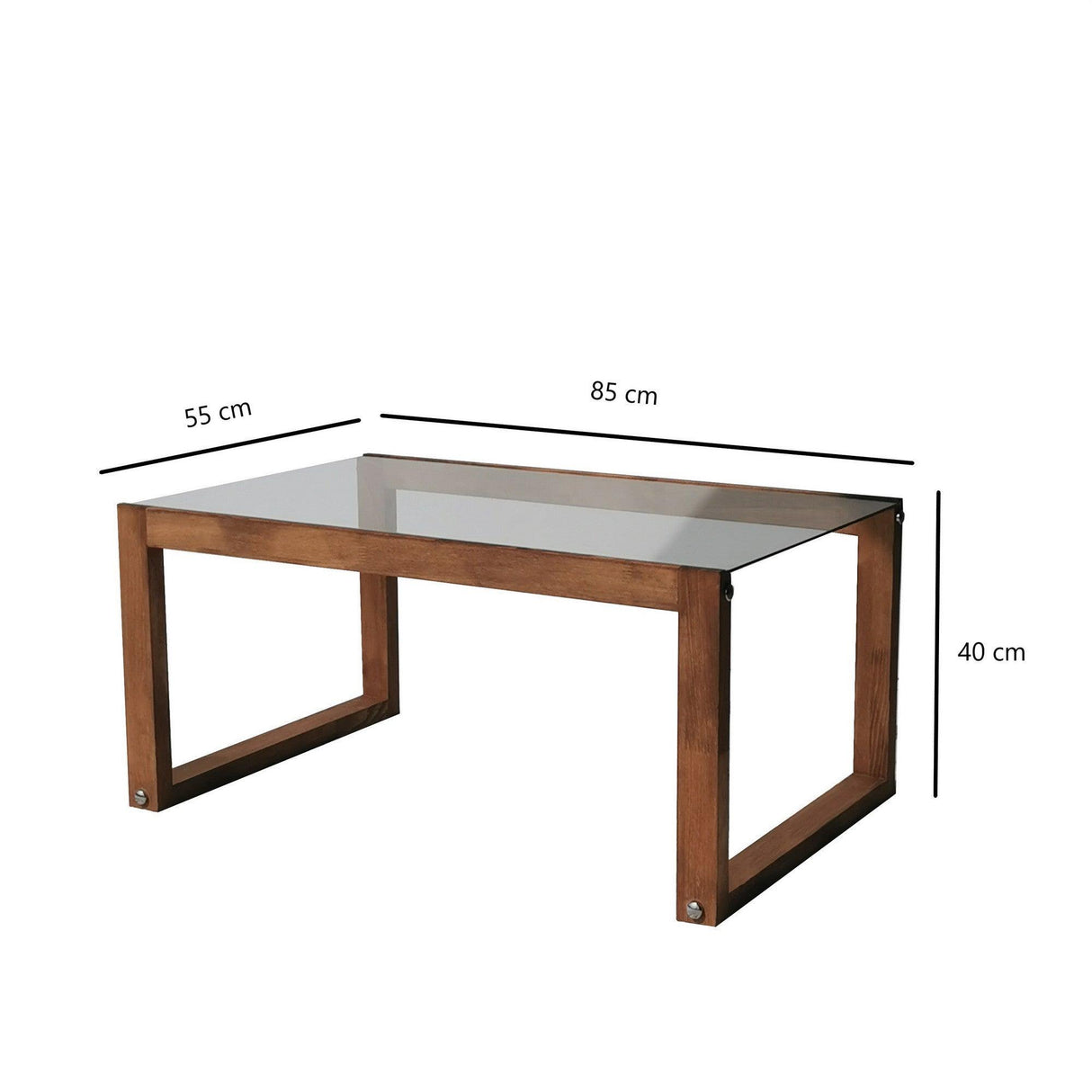 Masuta de cafea Via - Wooden, De lemn, Natur, 55x40x85 cm