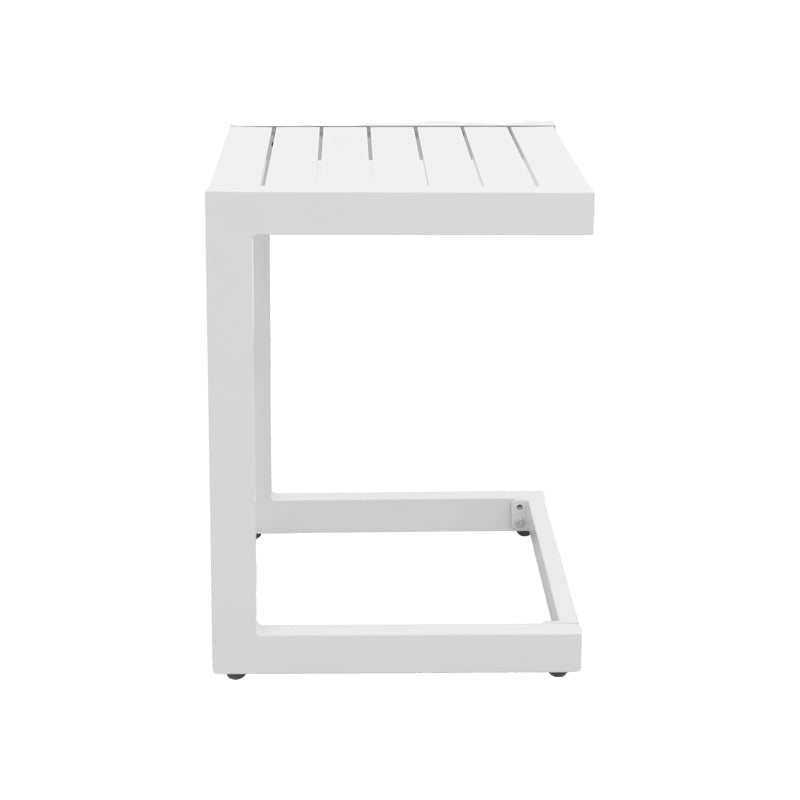 Masuta de exterior Aether din aluminiu, Alb - Antracit, 38x37x53 cm - Alb