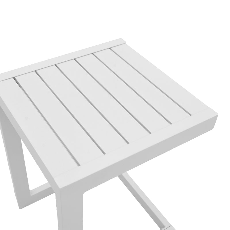 Masuta de exterior Aether din aluminiu, Alb - Antracit, 38x37x53 cm - Alb