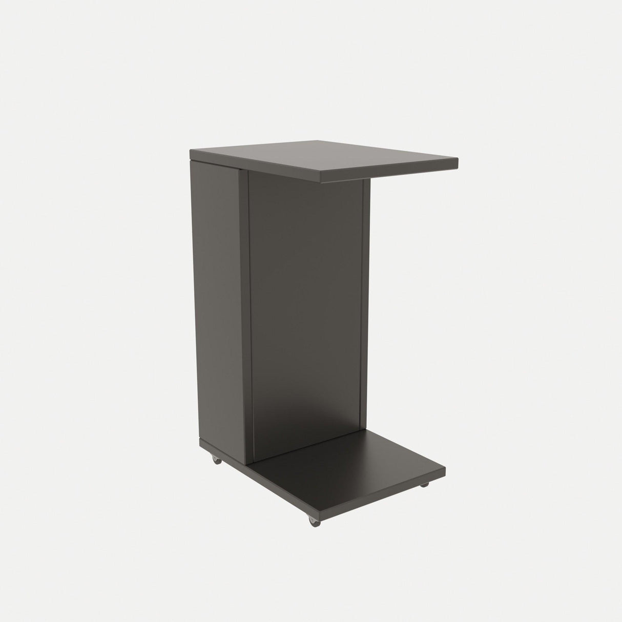 Masuta laterala Filinta, Alb - Crem - Gri, 30x63x40 cm - Gri