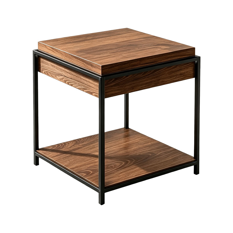 Măsuță laterală Odar, cu depozitare, Diverse culori, 51x51x60 cm - Nuc | SKU: 431-000008 | Măsuță laterală Odar, cu depozitare, 51x51x60 cm, varianta Nuc, produs pentru amenajarea locuinței, disponibil online în România la CasaMob