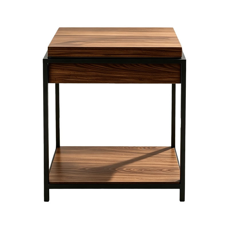 Măsuță laterală Odar, cu depozitare, Diverse culori, 51x51x60 cm - Nuc | SKU: 431-000008 | Măsuță laterală Odar, cu depozitare, 51x51x60 cm, varianta Nuc, produs pentru amenajarea locuinței, disponibil online în România la CasaMob