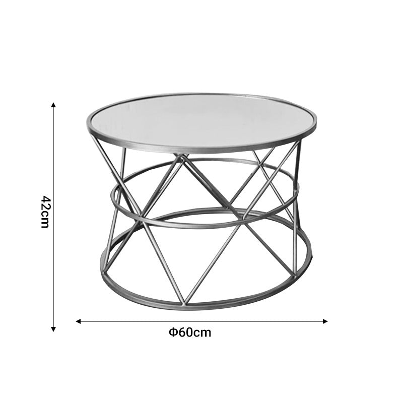 Masute cafea Pelosif Auriu set 2buc metal, 80x80x48 cm