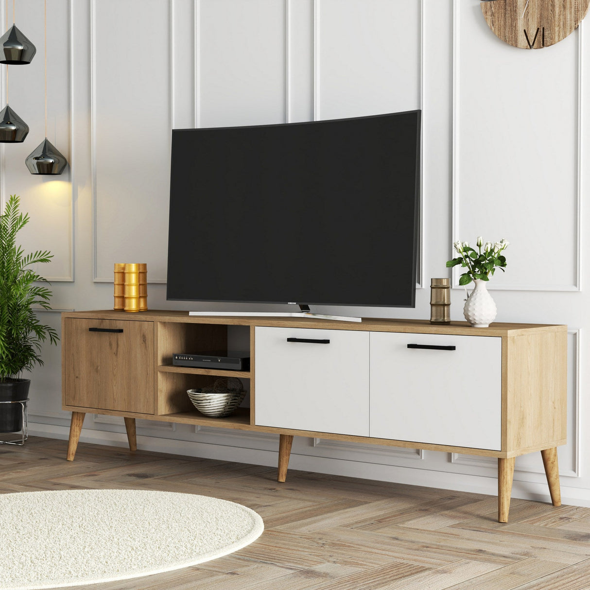 Comodă TV Exxen - Oak White_389MZA1177