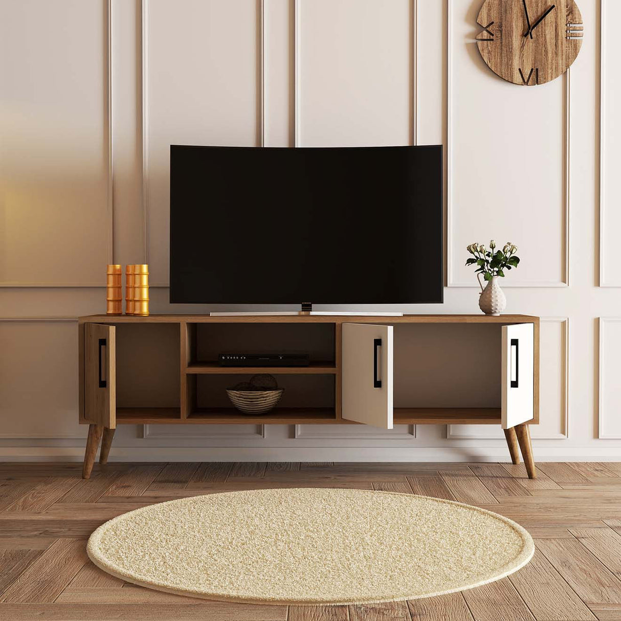Comodă TV Exxen - Oak White