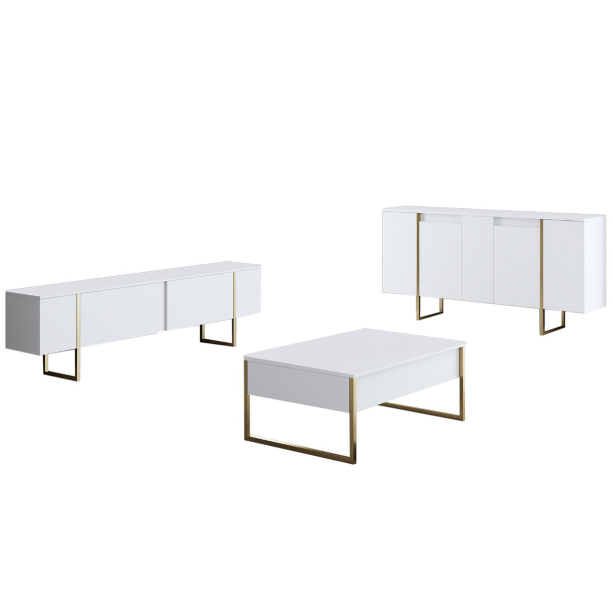Mobilier de Lux, 160x35 cm - White Gold