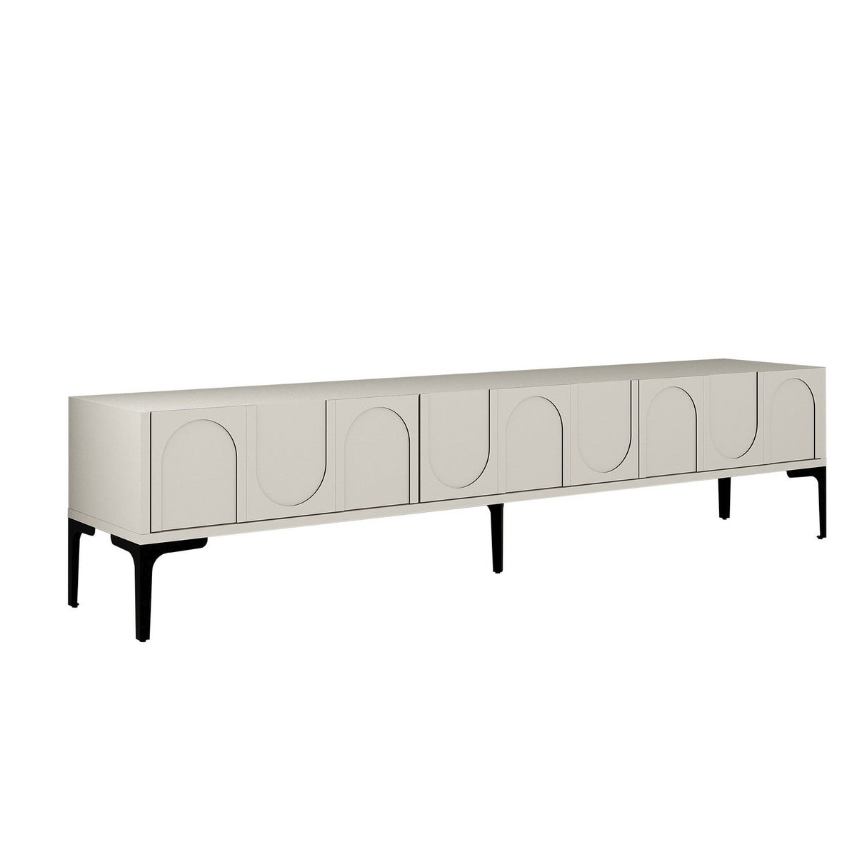 Mobilier Lyon 42, Crem - White Black, 180x35 cm - Cream
Black