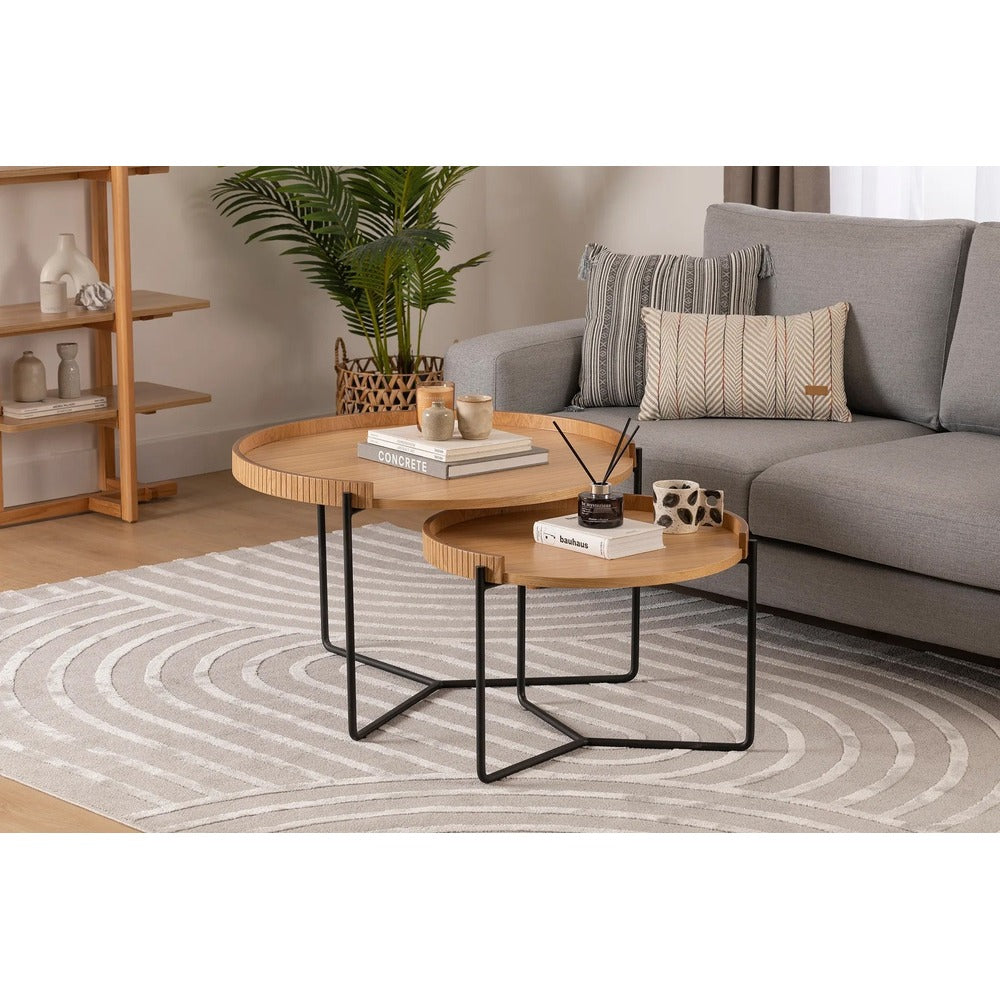 Mobilier Mandy, Antracit - Natural, 60x80x51 cm