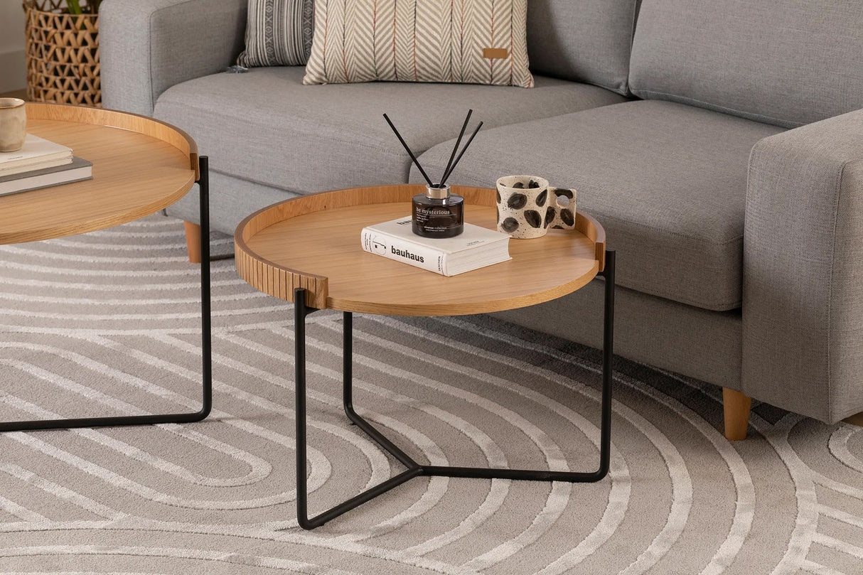 Mobilier Mandy, Antracit - Natural, 60x80x51 cm