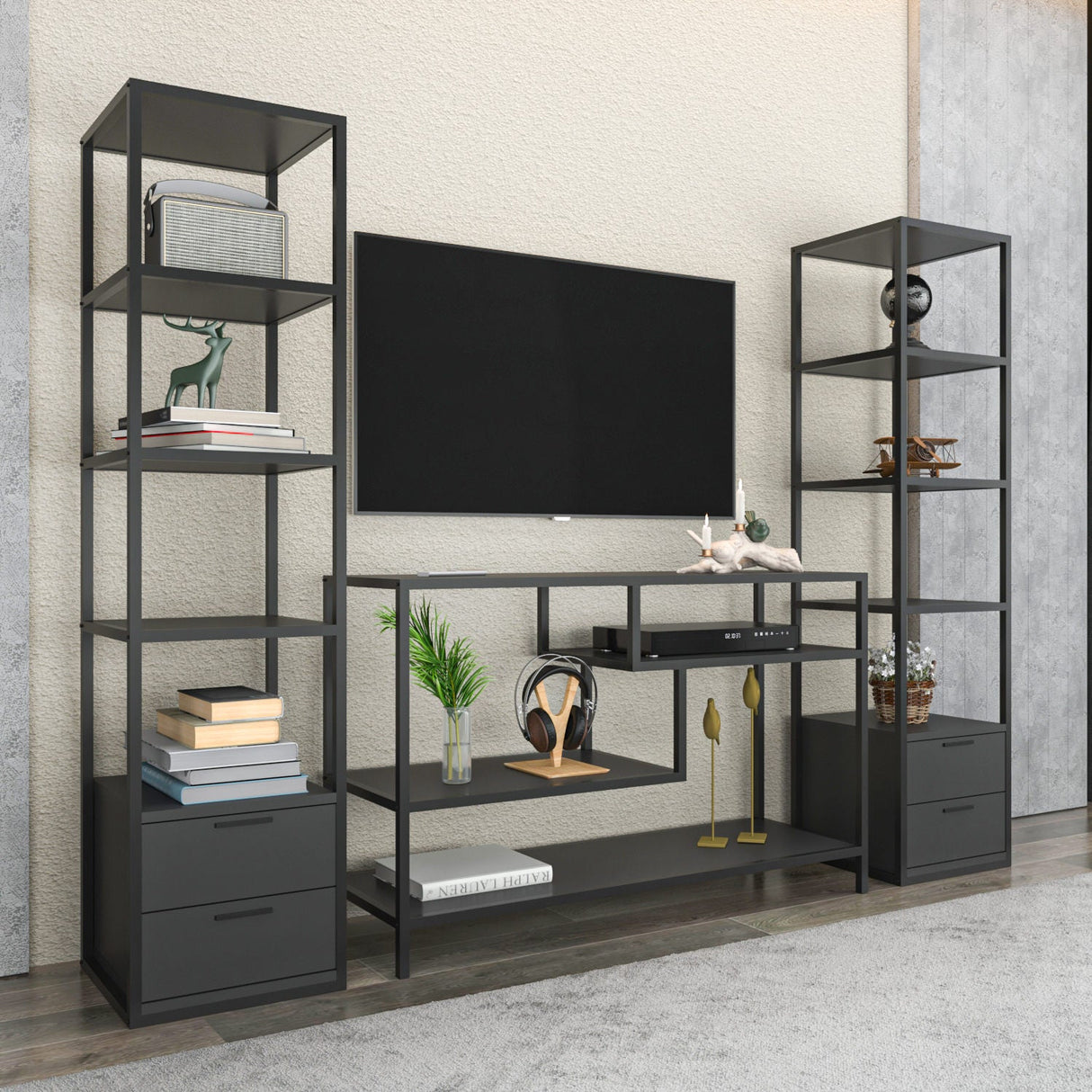 Mobilier Robbins, 198x39 cm - Gri