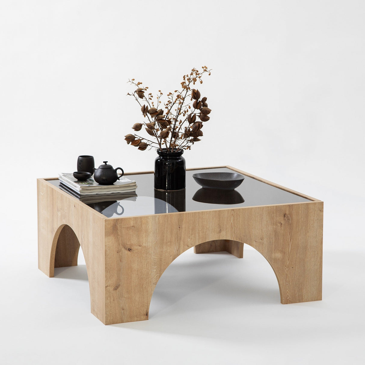 Mobilier Seine, 80x35 cm - Dark Grey Oak