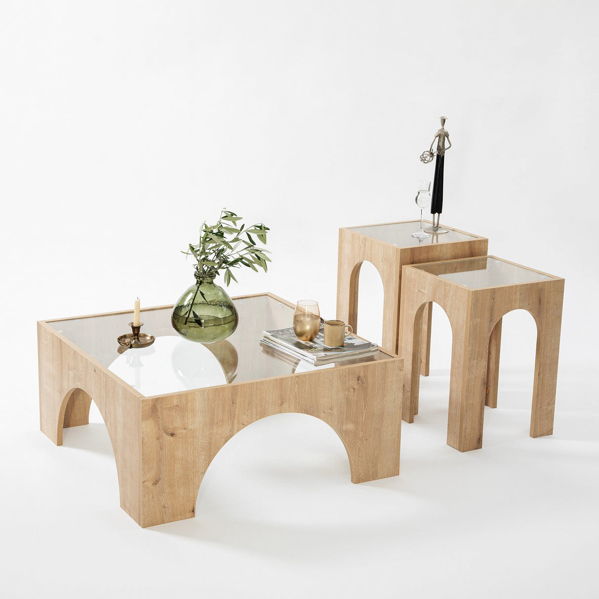 Mobilier Seine, 80x35 cm - Oak Transparent