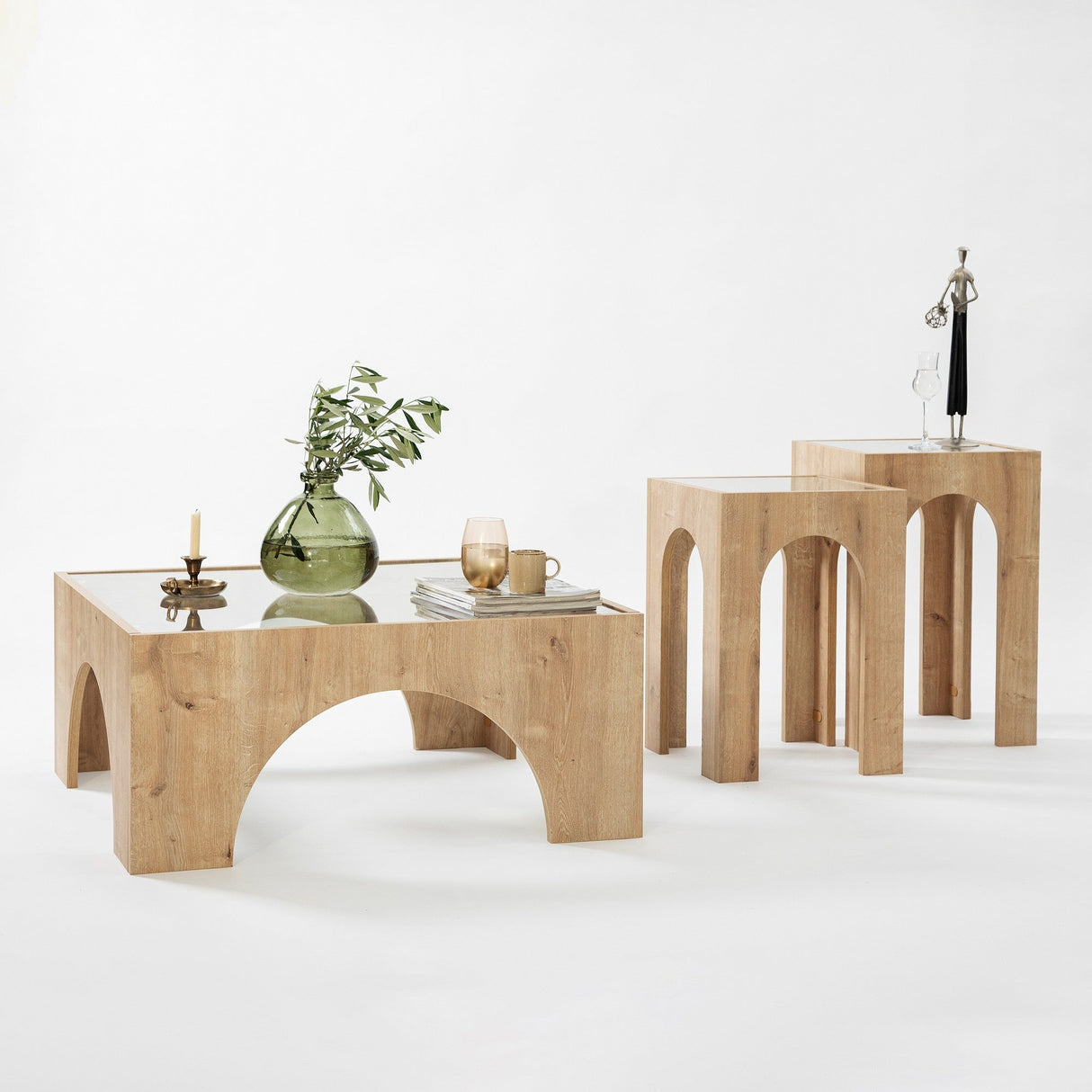 Mobilier Seine, 80x35 cm - Oak Transparent