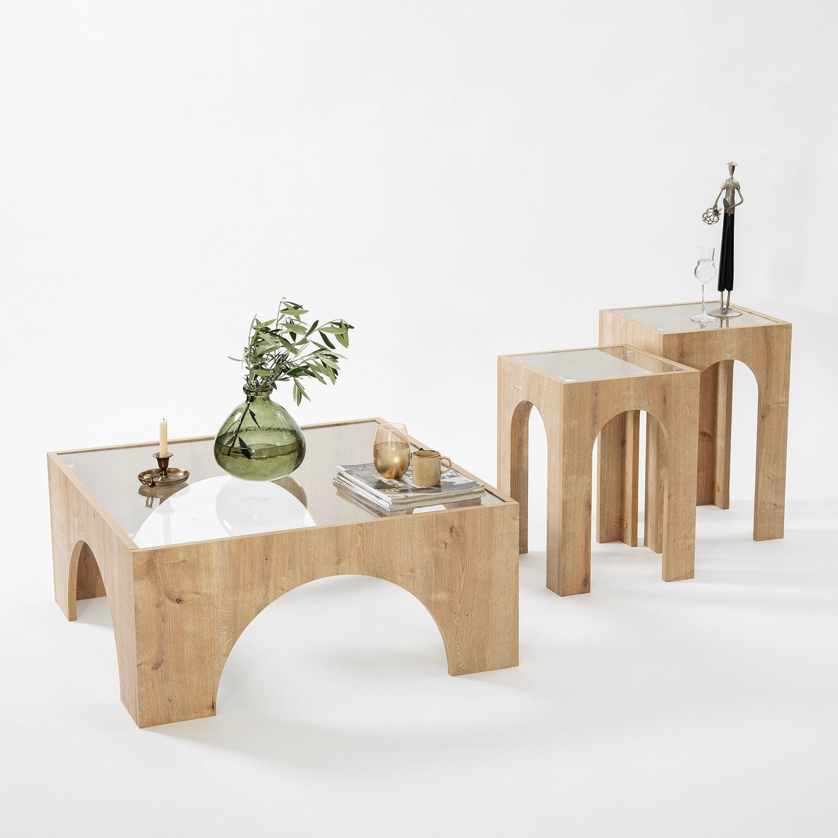Mobilier Seine, 80x35 cm - Oak Transparent
