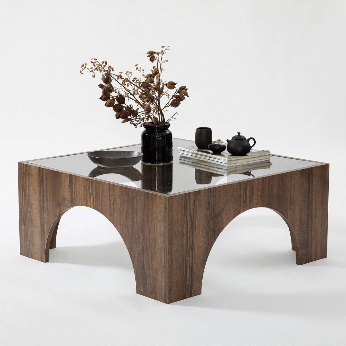 Mobilier Seine, 80x35 cm - Transparent Walnut