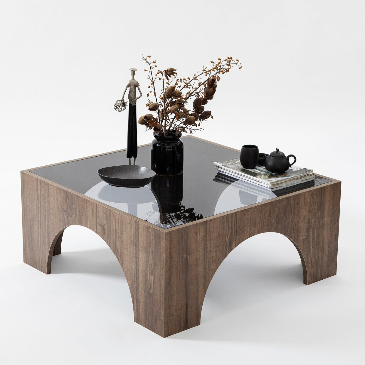 Mobilier Seine, 80x35 cm - Walnut Dark Grey