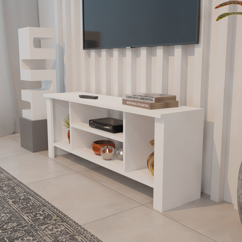 Mobilier TV cu rafturi Seref, Diverse culori, 120x30x47 cm - Alb
