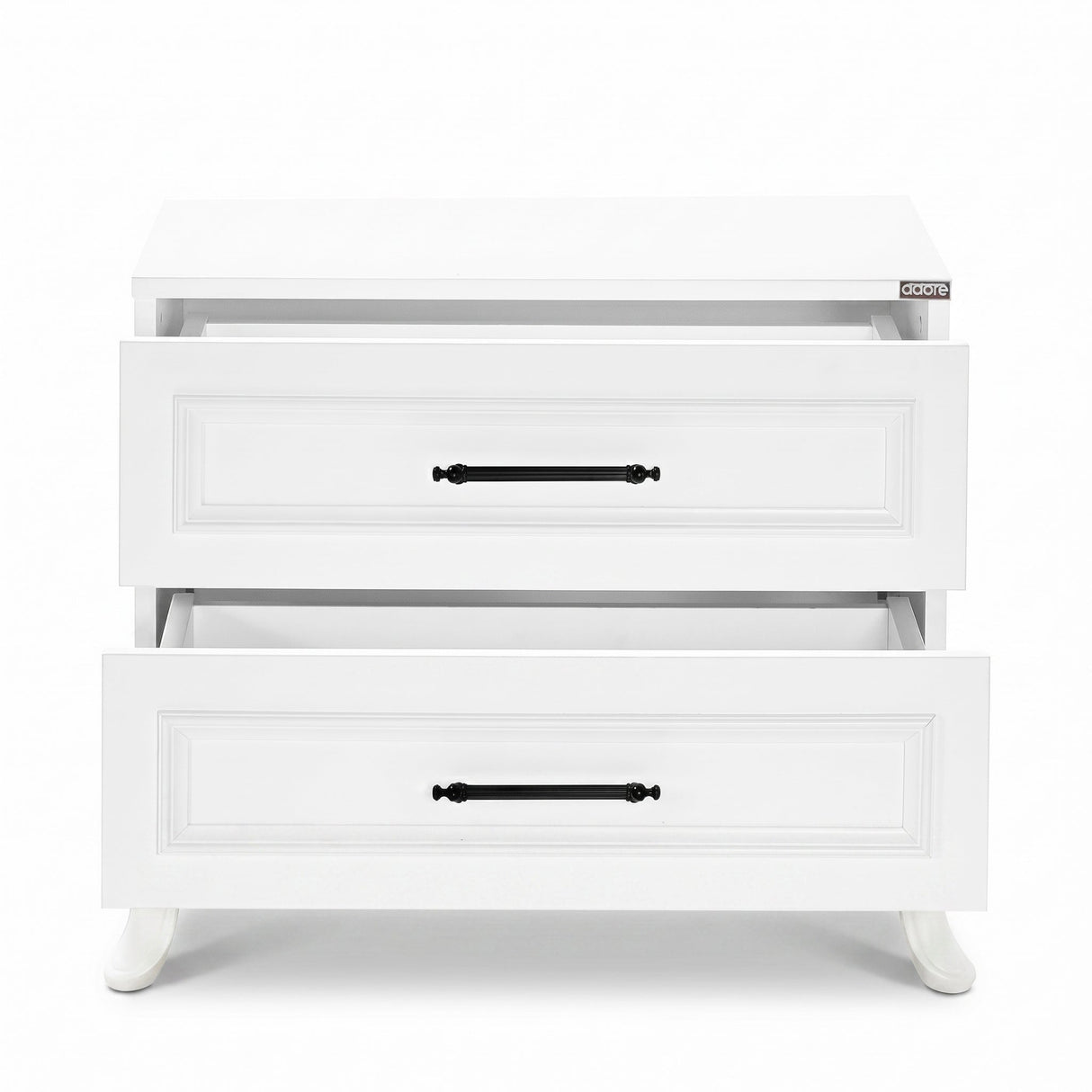 Noptiera KMD-1002-DD-1 Home Collection® Country, 2 sertare, Alb Lake, 51x53x40 cm