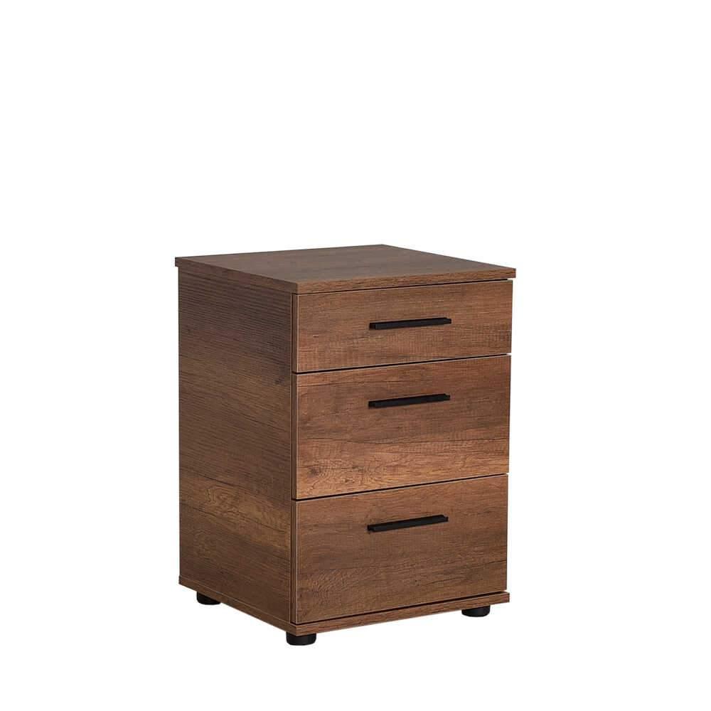 Noptiera KMD-530-BB-1 Home Collection® Trendline, 3 sertare, 40x57x39 cm - Maro | SKU: KMD-530-BB-1, KMD-530-OO-1, KMD-530-TT-1, KMD-530-SS-1