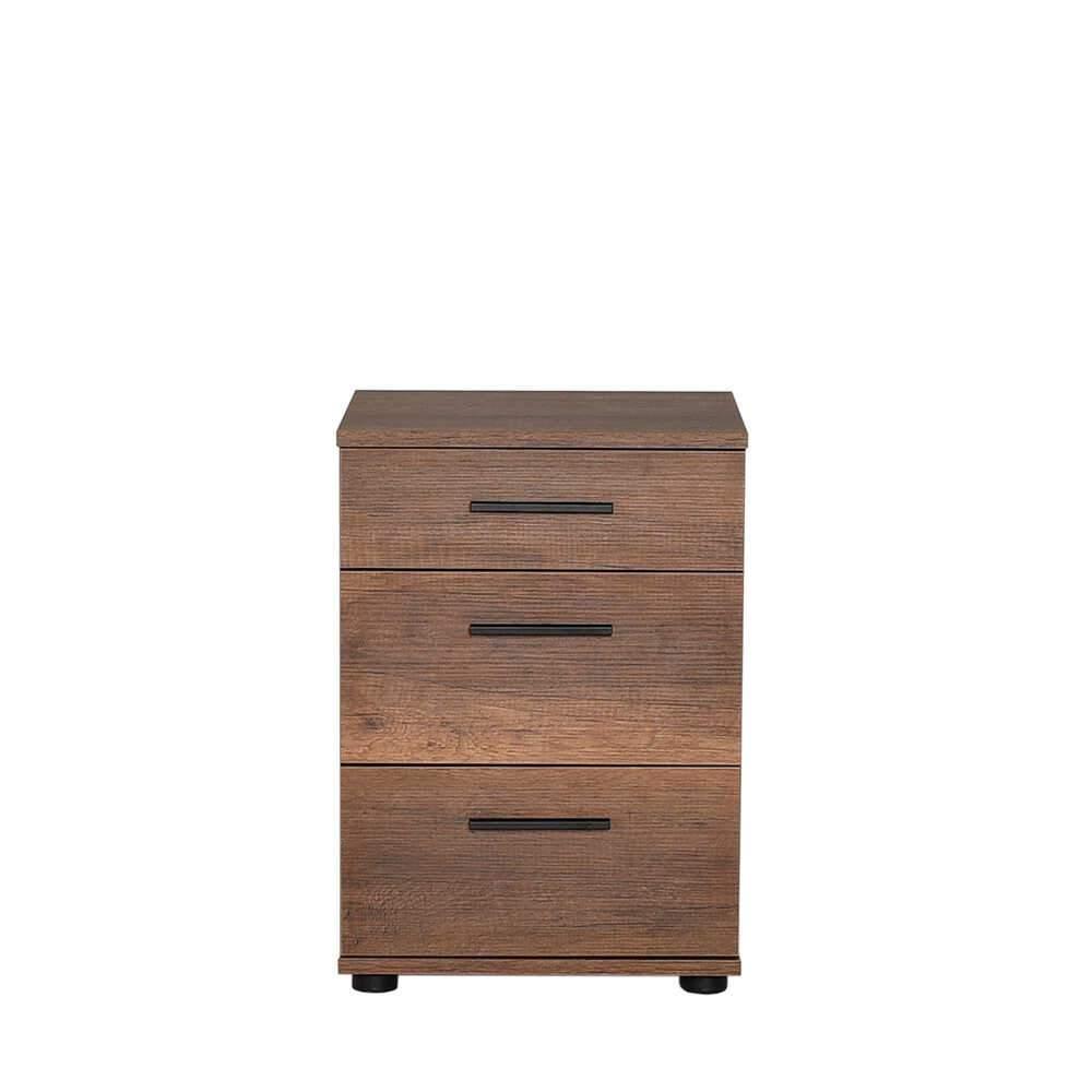 Noptiera KMD-530-BB-1 Home Collection® Trendline, 3 sertare, 40x57x39 cm - Maro | SKU: KMD-530-BB-1, KMD-530-OO-1, KMD-530-TT-1, KMD-530-SS-1