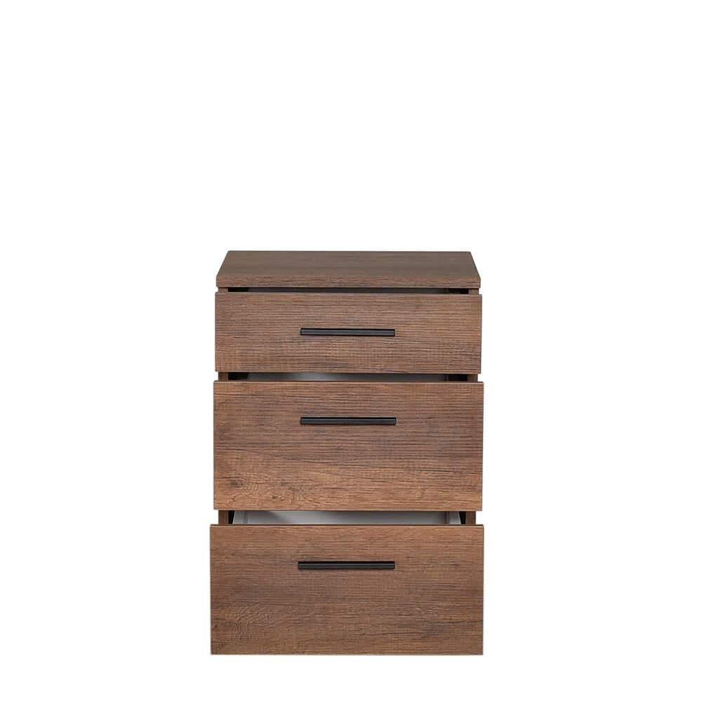 Noptiera KMD-530-BB-1 Home Collection® Trendline, 3 sertare, 40x57x39 cm - Maro | SKU: KMD-530-BB-1, KMD-530-OO-1, KMD-530-TT-1, KMD-530-SS-1