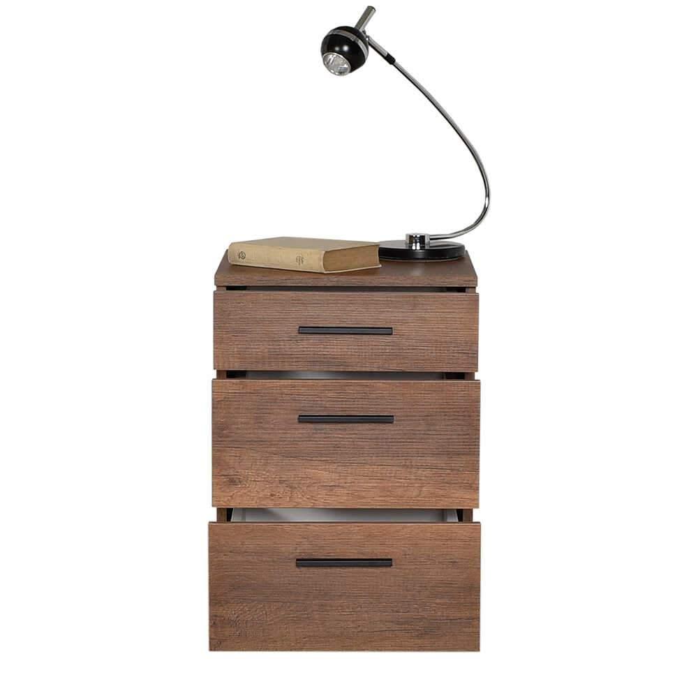 Noptiera KMD-530-BB-1 Home Collection® Trendline, 3 sertare, 40x57x39 cm - Maro | SKU: KMD-530-BB-1, KMD-530-OO-1, KMD-530-TT-1, KMD-530-SS-1
