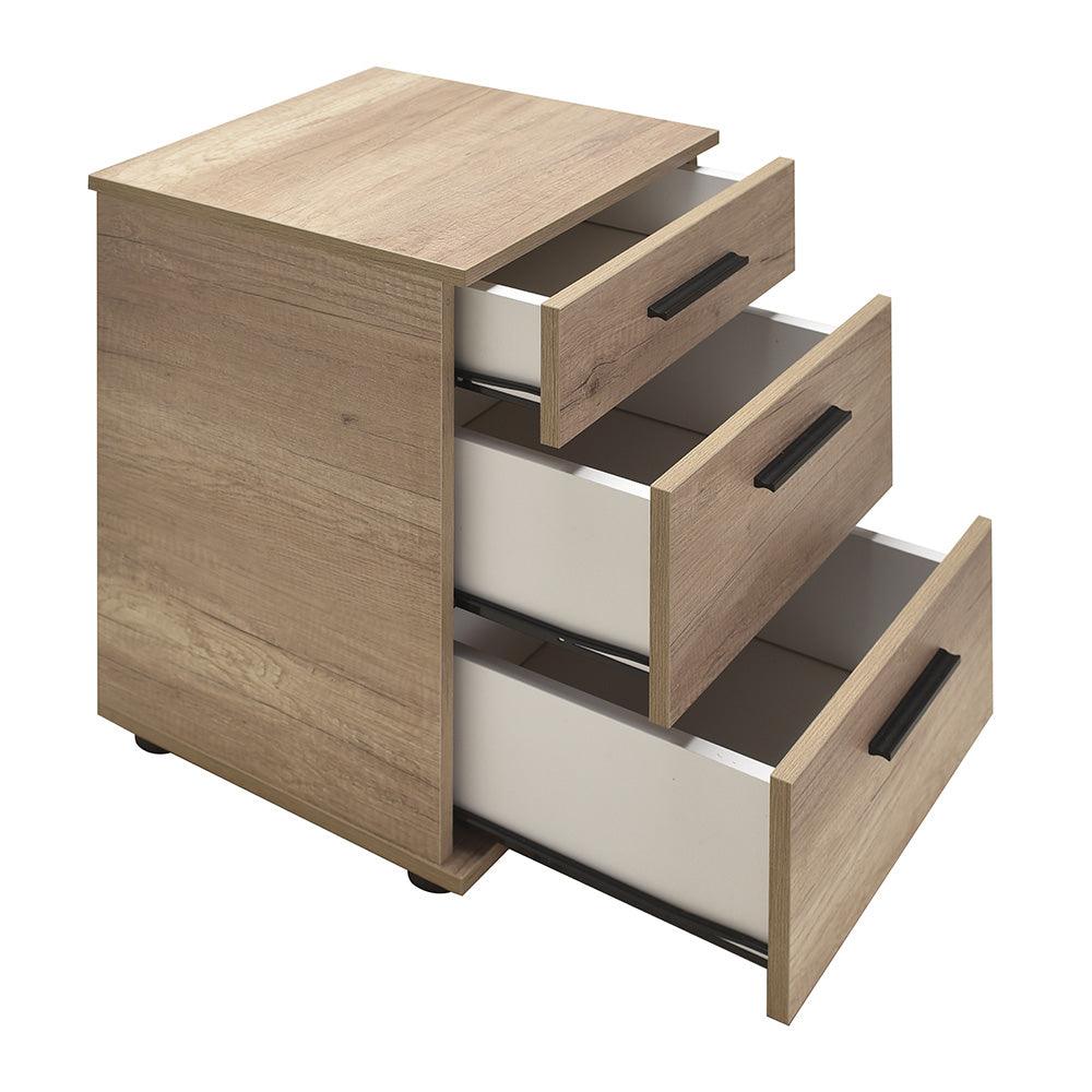 Noptiera KMD-530-BB-1 Home Collection® Trendline, 3 sertare, 40x57x39 cm - Natur | SKU: KMD-530-TT-1