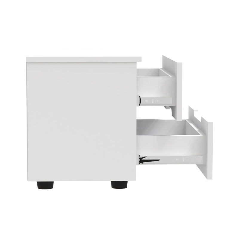 Noptiera Afina mdf Alb, lucios, 50x35x41 cm