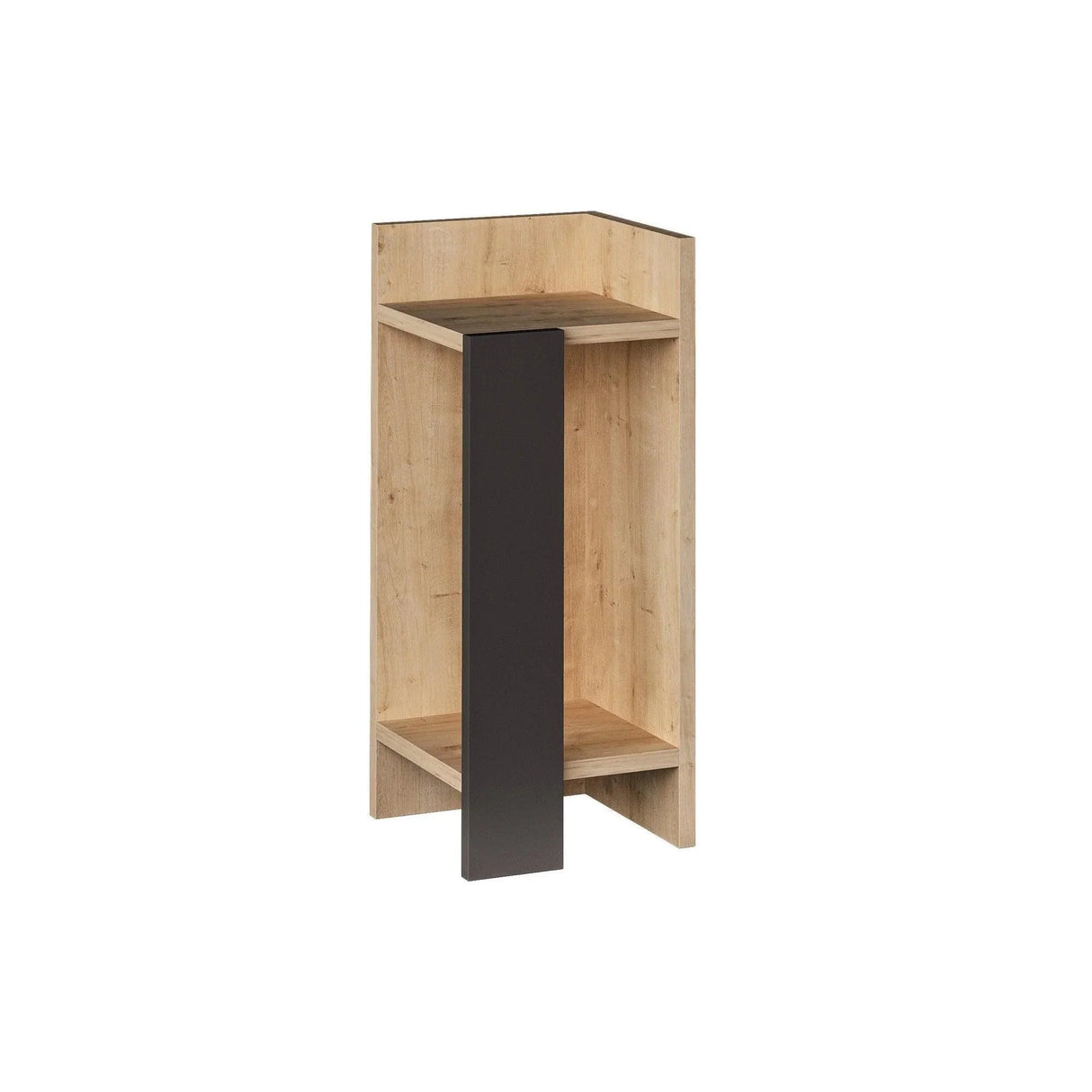Noptiera dreapta Elos, Anthracite, Stejar, 25x60x27 cm