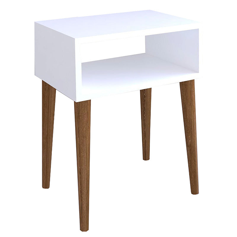 Noptiera Hank, Alb - Nuc, 45x30x60 cm - Noptiera Hank, Alb - Nuc, 45x30x60 cm