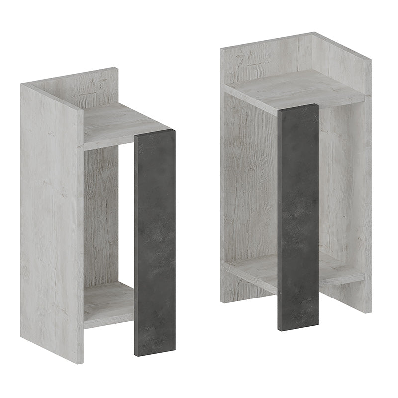 Noptiera Immerse set 2 bucati, 27x25x60 cm - Gri