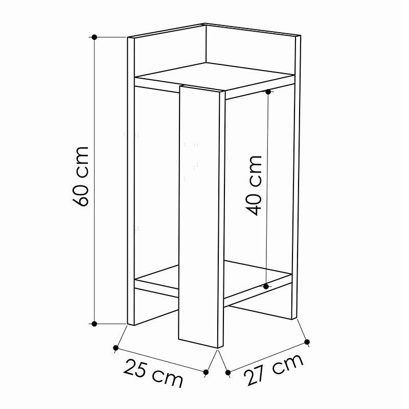 Noptiera Immerse set 2 bucati, 27x25x60 cm - Bej