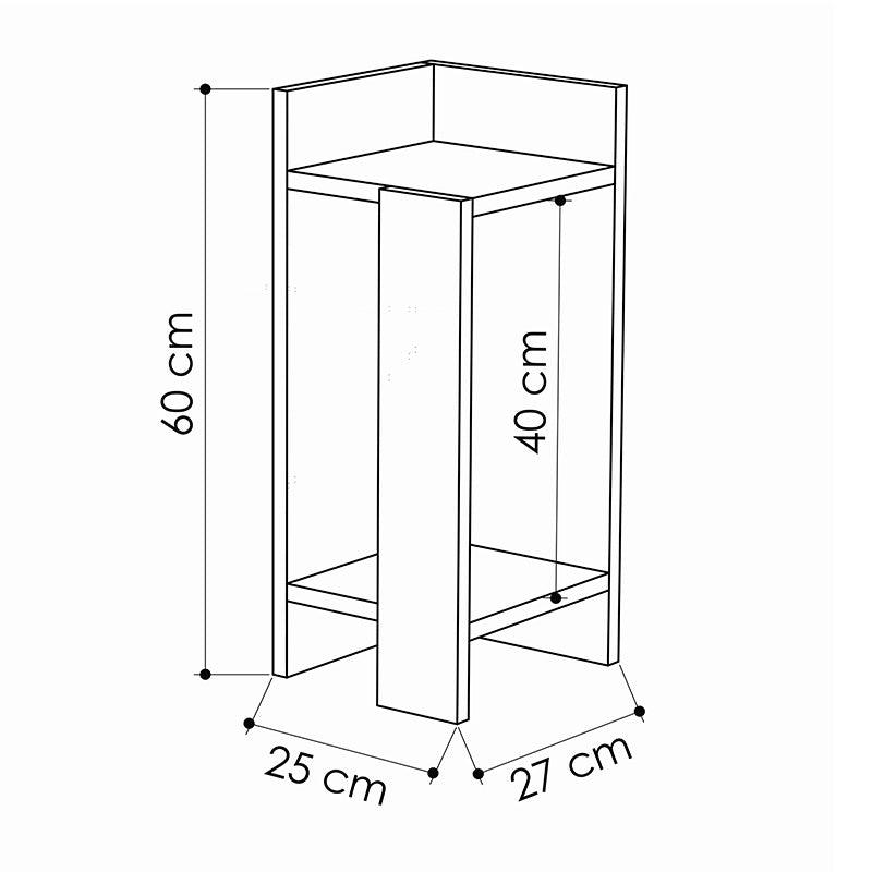 Noptiera Immerse set 2 bucati, 27x25x60 cm - Stejar