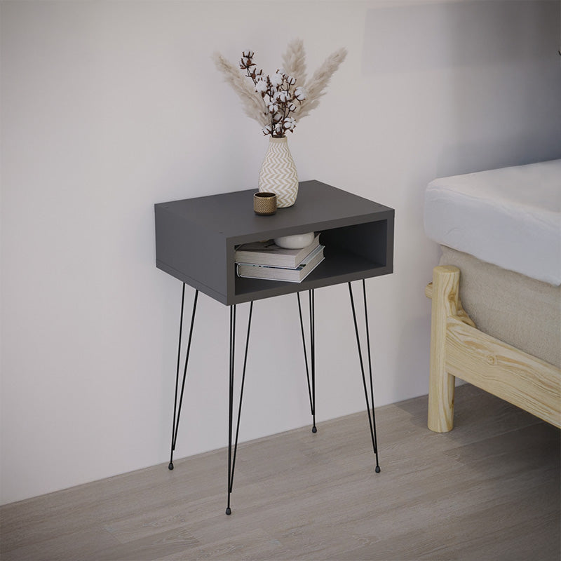 Noptiera Naida, Diverse culori, 40x30x59 cm - Gri