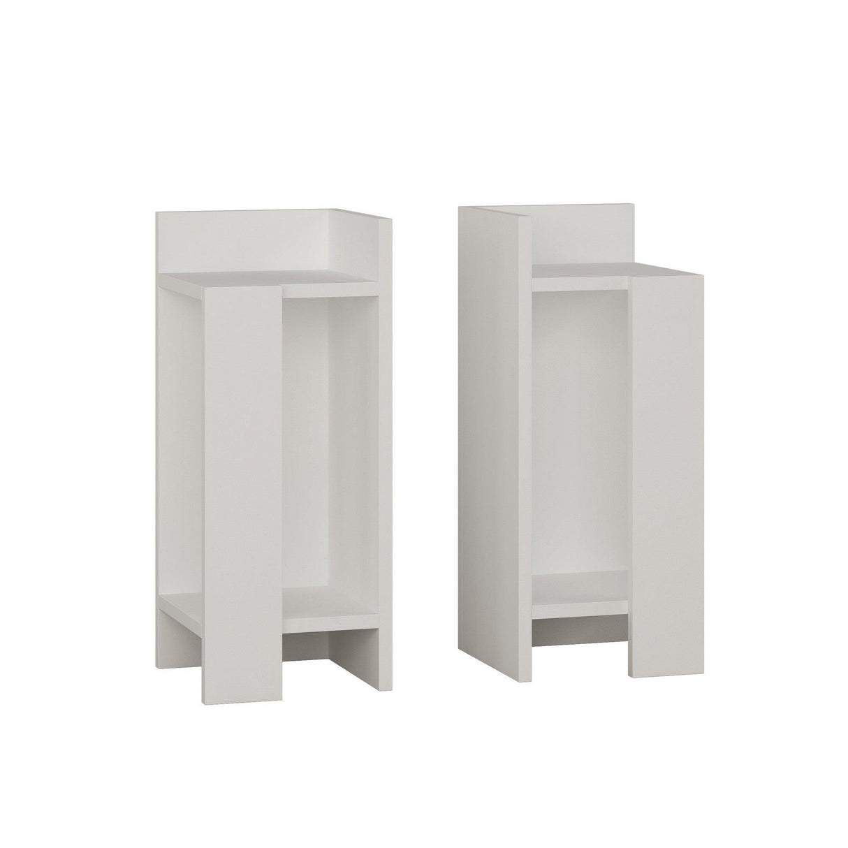 Noptiera Peder 2 buc, Alb, 25x60x27 cm