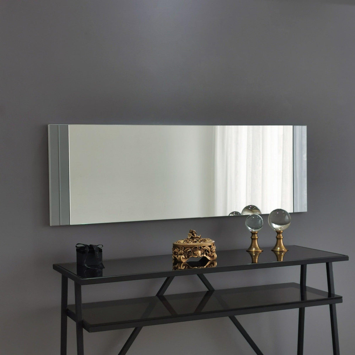 Oglindă A351, Alb, 40x120 cm